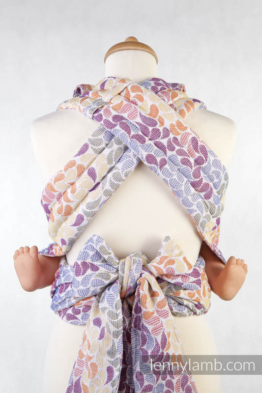Nosidełko dla dzieci MEI-TAI Toddler z kapturkiem, bawełna, splot żakardowy, KOLORY ŻYCIA #babywearing