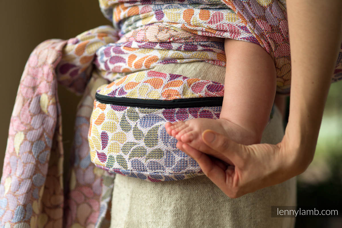 Saszetka z tkaniny chustowej, (100% bawełna) - KOLORY ŻYCIA #babywearing