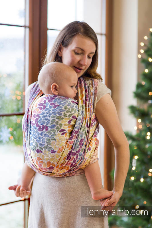 Baby Wrap, Jacquard Weave (100% cotton) - COLORS OF LIFE, size S #babywearing