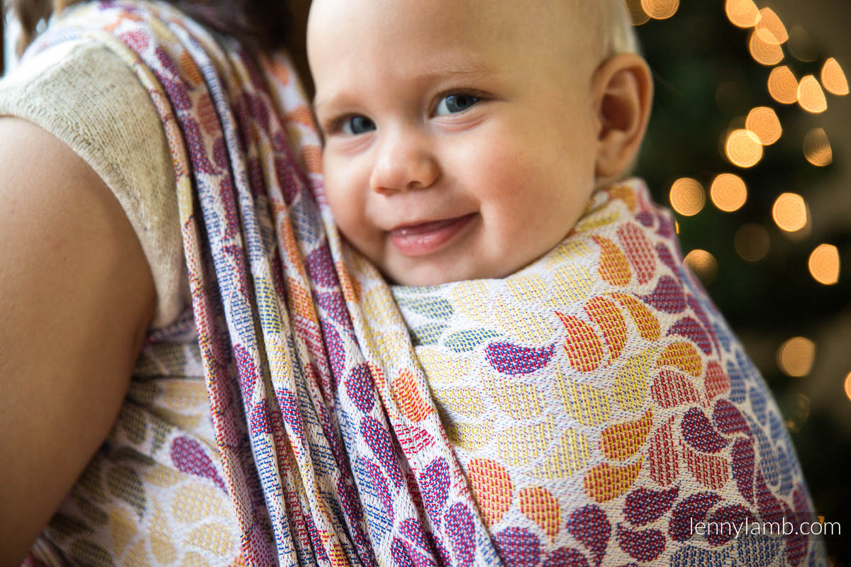 Baby Wrap, Jacquard Weave (100% cotton) - COLORS OF LIFE - size L #babywearing