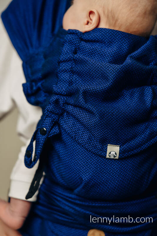 LennyHybrid - porta-bebé de meia fivela, Tamanho Padrão, LITTLE HERRINGBONE - COBALT  #babywearing