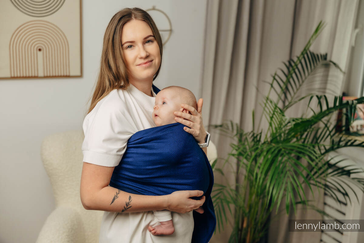 Sling de argolas, Tamanho Padrão 1,8m, LITTLE HERRINGBONE - COBALT  #babywearing
