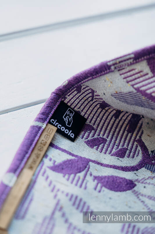 Żakardowa chusta do noszenia dzieci (39% wełna merino, 28% bawełna czesana, 23% len, 10% jedwab tussah) - EKSPERYMENT nr 35 - rozmiar M #babywearing