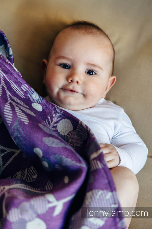 Tragetuch, Jacquardwebung, (39% Merinowolle, 28% Gekämmte Baumwolle, 23% Leinen, 10% Tussahseide) - EXPERIMENT no. 35 - size XS #babywearing