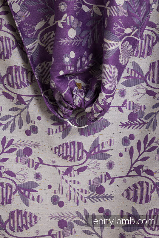 Ring Sling, Jacquard Weave (39% merino wool, 28% combed cotton, 23% linen, 10% tussah silk) with gathered shoulder - EXPERIMENT no. 35 - standard 1.8m #babywearing