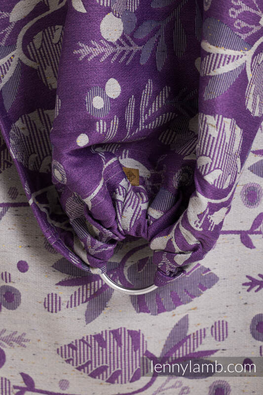 Ring Sling, Jacquard Weave (39% merino wool, 28% combed cotton, 23% linen, 10% tussah silk) with gathered shoulder - EXPERIMENT no. 35 - standard 1.8m #babywearing