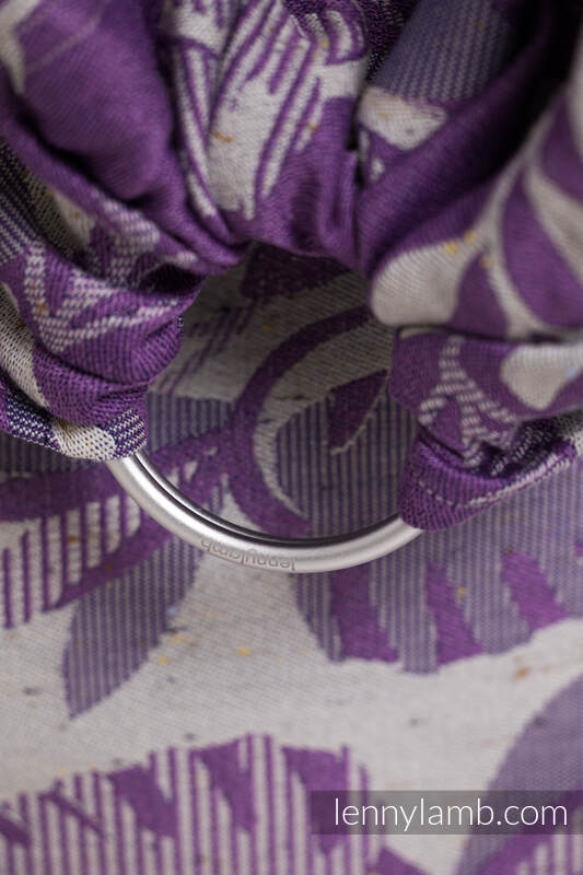Ring Sling, Jacquard Weave (39% merino wool, 28% combed cotton, 23% linen, 10% tussah silk) with gathered shoulder - EXPERIMENT no. 35 - standard 1.8m #babywearing