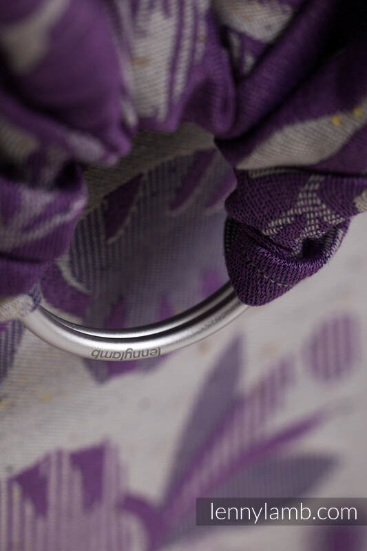 Ring Sling, Jacquard Weave (39% merino wool, 28% combed cotton, 23% linen, 10% tussah silk) with gathered shoulder - EXPERIMENT no. 35 - standard 1.8m #babywearing