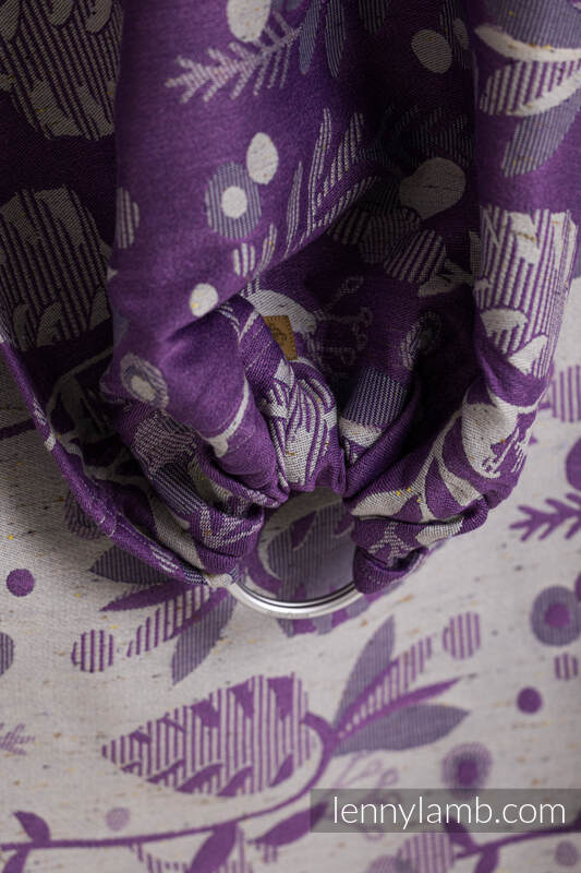 Ring Sling, Jacquard Weave (39% merino wool, 28% combed cotton, 23% linen, 10% tussah silk) with gathered shoulder - EXPERIMENT no. 35 - standard 1.8m #babywearing