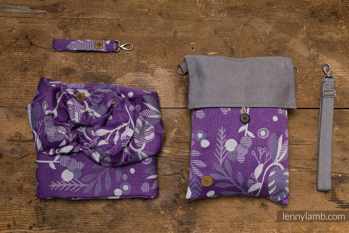 Ring Sling, Jacquard Weave (39% merino wool, 28% combed cotton, 23% linen, 10% tussah silk) with gathered shoulder - EXPERIMENT no. 35 - standard 1.8m #babywearing