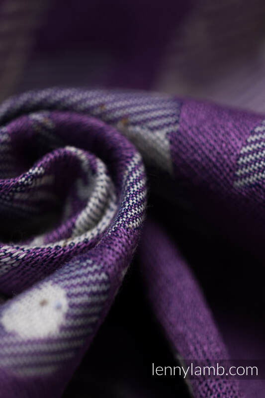 Żakardowa chusta do noszenia dzieci (39% wełna merino, 28% bawełna czesana, 23% len, 10% jedwab tussah) - EKSPERYMENT nr 35 - rozmiar M #babywearing