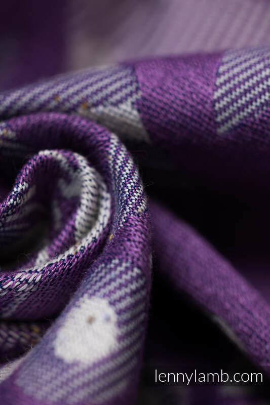 Żakardowa chusta do noszenia dzieci (39% wełna merino, 28% bawełna czesana, 23% len, 10% jedwab tussah) - EKSPERYMENT nr 35 - rozmiar M #babywearing