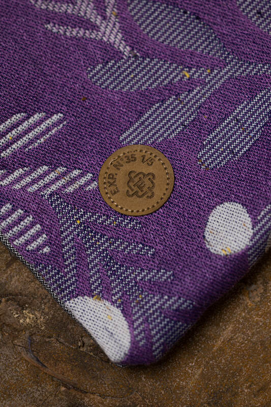 Tragetuch, Jacquardwebung, (39% Merinowolle, 28% Gekämmte Baumwolle, 23% Leinen, 10% Tussahseide) - EXPERIMENT no. 35 - size XS #babywearing