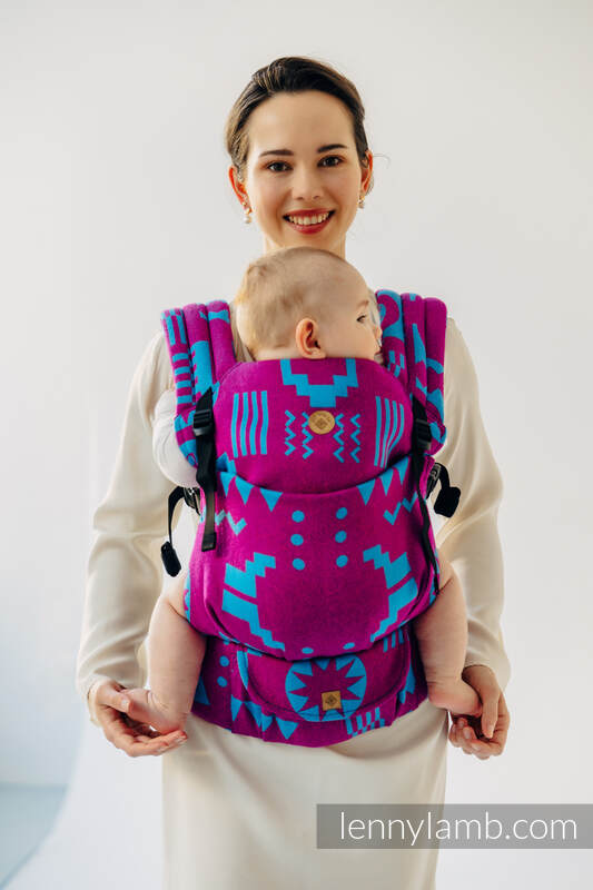 LennyLight Tragehilfe, Größe Standard, Jacquardwebung (56% Merinowolle, 27% Gekämmte Baumwolle, 17% Noilseide) - EXPERIMENT no. 36  #babywearing