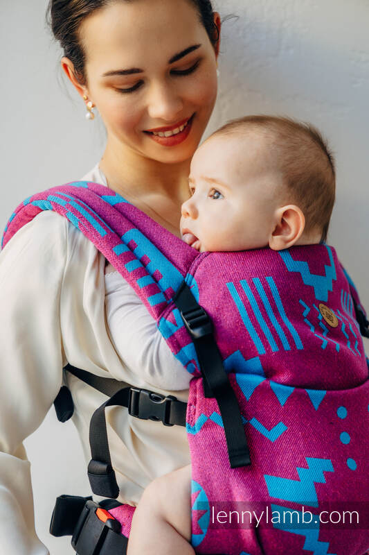 LennyLight Tragehilfe, Größe Standard, Jacquardwebung (56% Merinowolle, 27% Gekämmte Baumwolle, 17% Noilseide) - EXPERIMENT no. 36  #babywearing