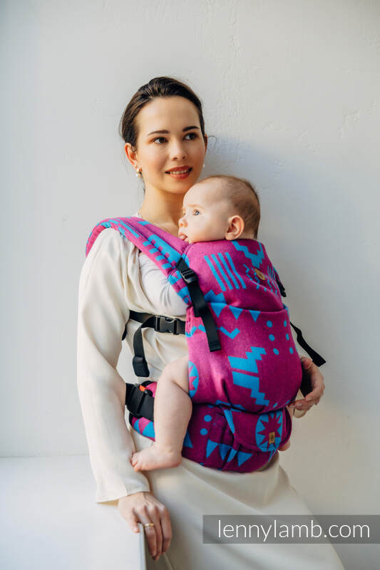 LennyLight Tragehilfe, Größe Standard, Jacquardwebung (56% Merinowolle, 27% Gekämmte Baumwolle, 17% Noilseide) - EXPERIMENT no. 36  #babywearing