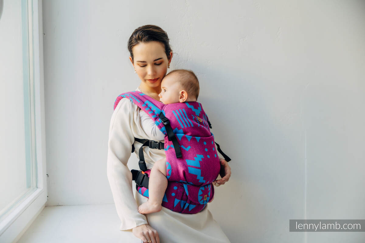 LennyLight Tragehilfe, Größe Standard, Jacquardwebung (56% Merinowolle, 27% Gekämmte Baumwolle, 17% Noilseide) - EXPERIMENT no. 36  #babywearing