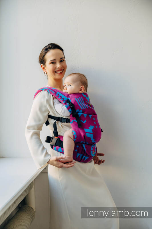 LennyLight Tragehilfe, Größe Standard, Jacquardwebung (56% Merinowolle, 27% Gekämmte Baumwolle, 17% Noilseide) - EXPERIMENT no. 36  #babywearing
