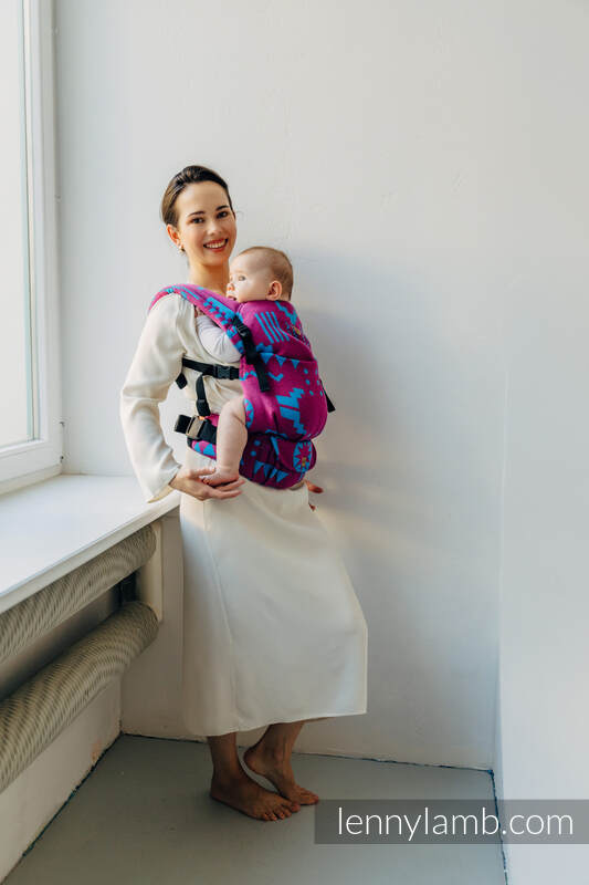 LennyLight Tragehilfe, Größe Standard, Jacquardwebung (56% Merinowolle, 27% Gekämmte Baumwolle, 17% Noilseide) - EXPERIMENT no. 36  #babywearing