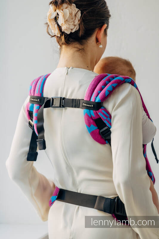 LennyLight Tragehilfe, Größe Standard, Jacquardwebung (56% Merinowolle, 27% Gekämmte Baumwolle, 17% Noilseide) - EXPERIMENT no. 36  #babywearing