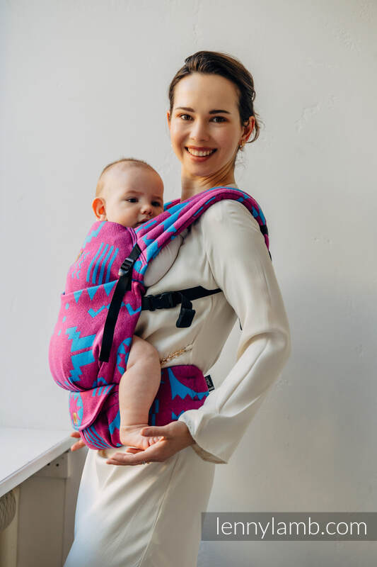 LennyLight Tragehilfe, Größe Standard, Jacquardwebung (56% Merinowolle, 27% Gekämmte Baumwolle, 17% Noilseide) - EXPERIMENT no. 36  #babywearing
