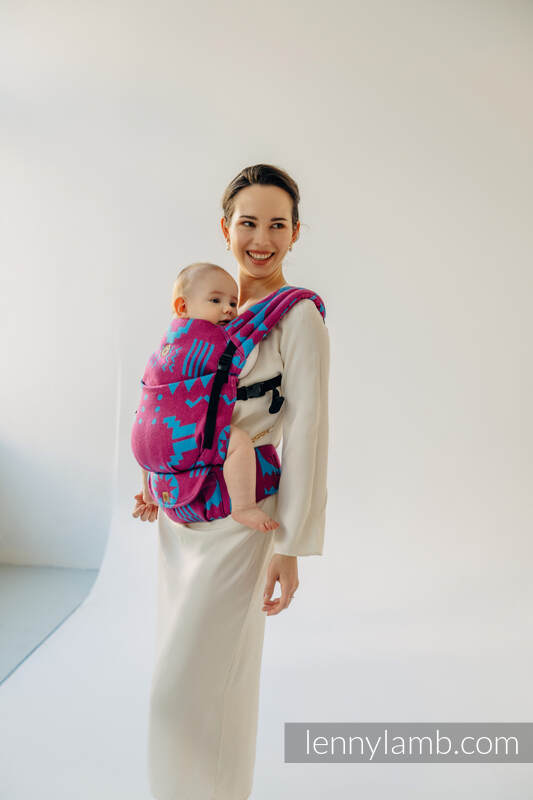 LennyLight Tragehilfe, Größe Standard, Jacquardwebung (56% Merinowolle, 27% Gekämmte Baumwolle, 17% Noilseide) - EXPERIMENT no. 36  #babywearing