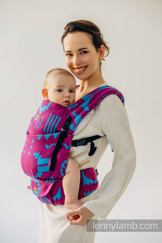 LennyLight Tragehilfe, Größe Standard, Jacquardwebung (56% Merinowolle, 27% Gekämmte Baumwolle, 17% Noilseide) - EXPERIMENT no. 36  #babywearing