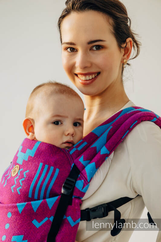 LennyLight Tragehilfe, Größe Standard, Jacquardwebung (56% Merinowolle, 27% Gekämmte Baumwolle, 17% Noilseide) - EXPERIMENT no. 36  #babywearing