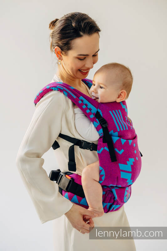 LennyLight Tragehilfe, Größe Standard, Jacquardwebung (56% Merinowolle, 27% Gekämmte Baumwolle, 17% Noilseide) - EXPERIMENT no. 36  #babywearing