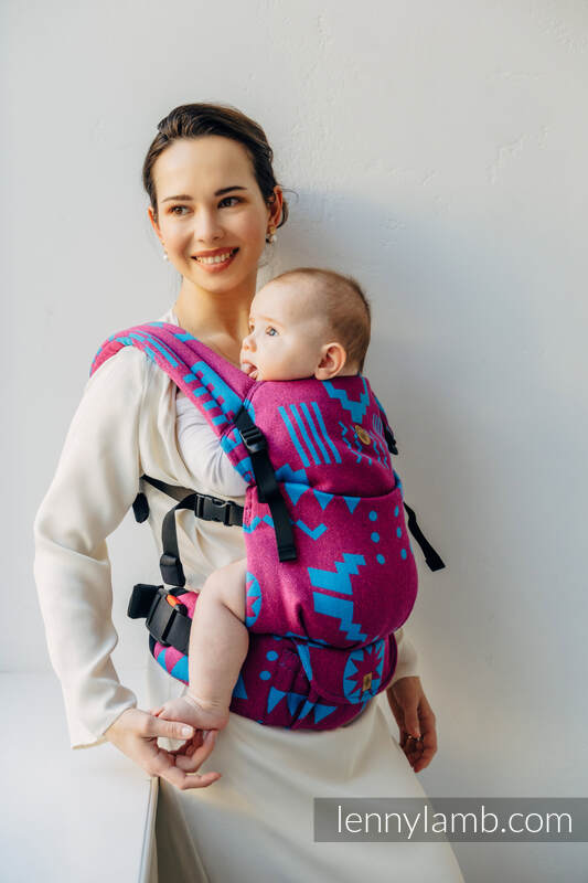 LennyLight Tragehilfe, Größe Standard, Jacquardwebung (56% Merinowolle, 27% Gekämmte Baumwolle, 17% Noilseide) - EXPERIMENT no. 36  #babywearing