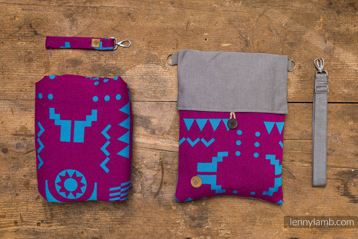 Tragetuch, Jacquardwebung, (56% Merinowolle, 27% Gekämmte Baumwolle, 17% Noilseide) - EXPERIMENT no. 36 - size S #babywearing