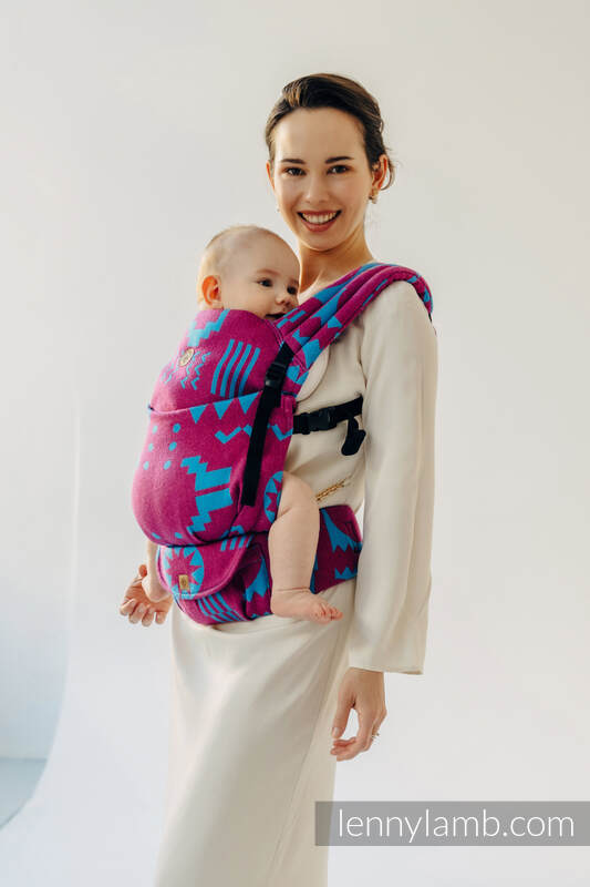 LennyLight Tragehilfe, Größe Standard, Jacquardwebung (56% Merinowolle, 27% Gekämmte Baumwolle, 17% Noilseide) - EXPERIMENT no. 36  #babywearing