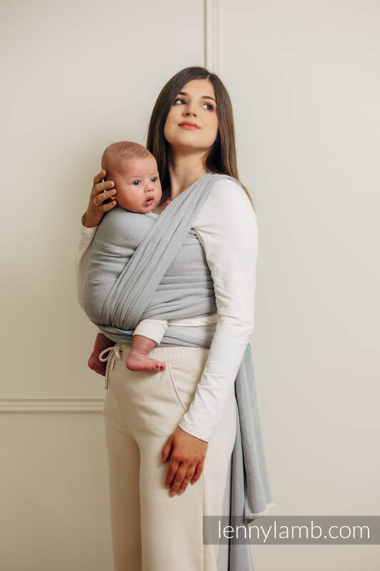 Baby Sling, Herringbone Weave (100% cotton) - LITTLE HERRINGBONE GREY - size L #babywearing