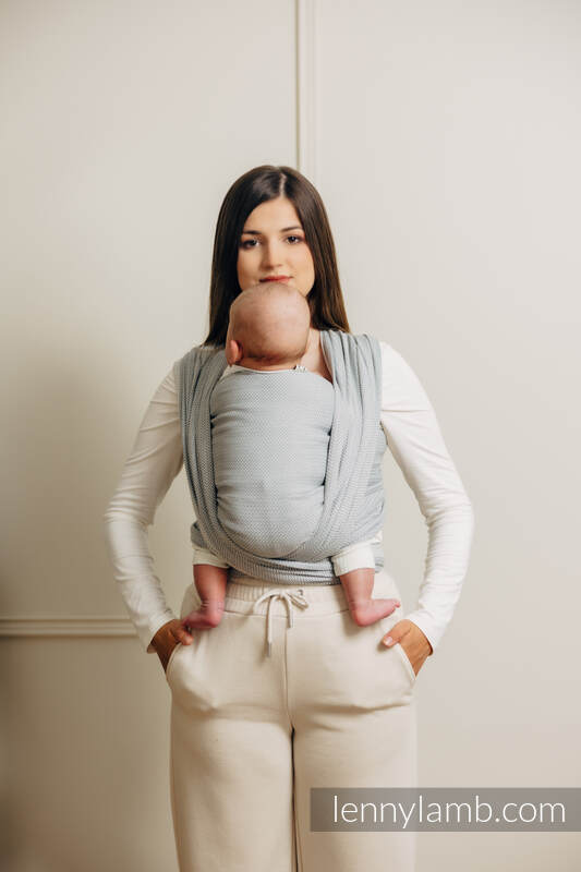 Baby Sling, Herringbone Weave (100% cotton) - LITTLE HERRINGBONE GREY - size L #babywearing