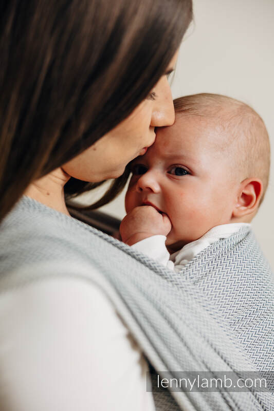 Baby Sling, Herringbone Weave (100% cotton) - LITTLE HERRINGBONE GREY - size L #babywearing