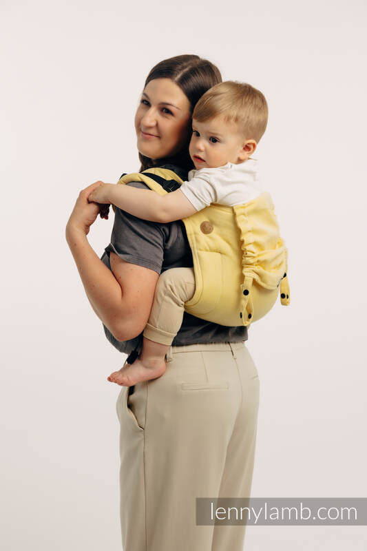 Nosidło Klamrowe Onbuhimo z tkaniny skośno-krzyżowej (79% bawełna, 21% wiskoza bambusowa), rozmiar Standard - LOLLIPOP #babywearing