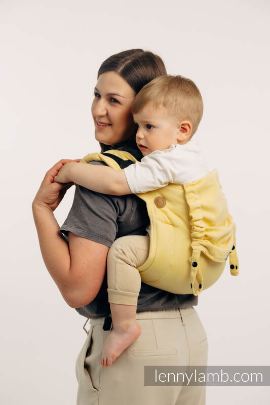 Nosidło Klamrowe Onbuhimo z tkaniny skośno-krzyżowej (79% bawełna, 21% wiskoza bambusowa), rozmiar Standard - LOLLIPOP #babywearing