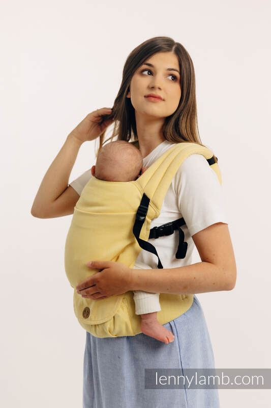 Nosidełko LennyLight z tkaniny skośno-krzyżowej (79% bawełna, 21% wiskoza bambusowa), rozmiar standard - LOLLIPOP  #babywearing