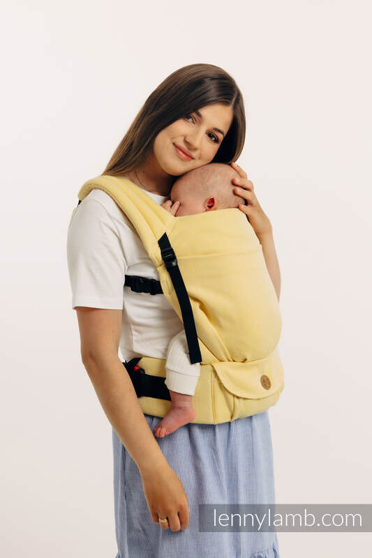 Nosidełko LennyLight z tkaniny skośno-krzyżowej (79% bawełna, 21% wiskoza bambusowa), rozmiar standard - LOLLIPOP  #babywearing