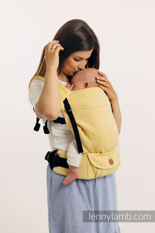 Nosidełko LennyLight z tkaniny skośno-krzyżowej (79% bawełna, 21% wiskoza bambusowa), rozmiar standard - LOLLIPOP  #babywearing