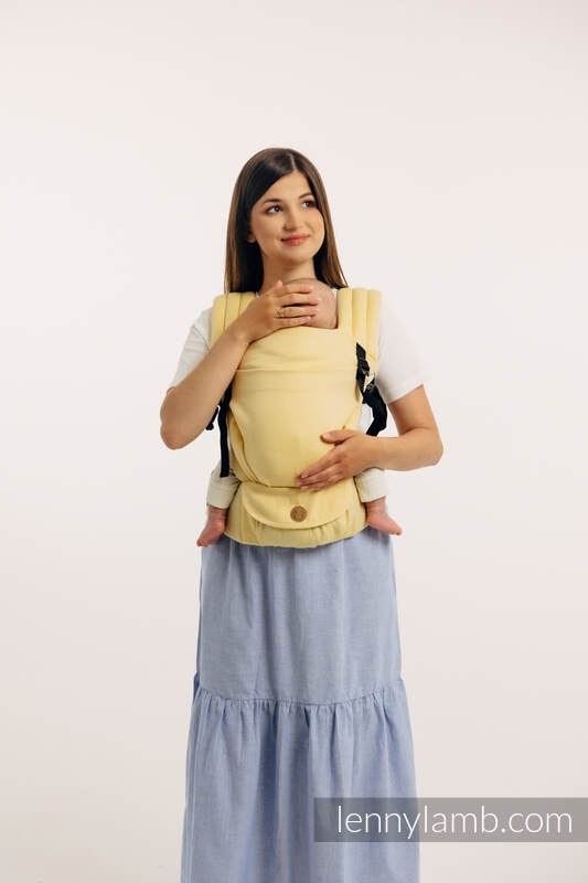 Nosidełko LennyLight z tkaniny skośno-krzyżowej (79% bawełna, 21% wiskoza bambusowa), rozmiar standard - LOLLIPOP  #babywearing