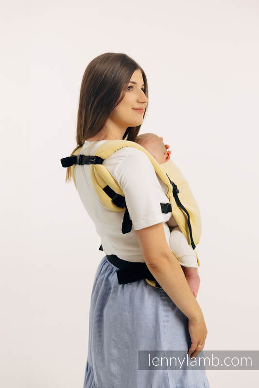 Nosidełko LennyLight z tkaniny skośno-krzyżowej (79% bawełna, 21% wiskoza bambusowa), rozmiar standard - LOLLIPOP  #babywearing