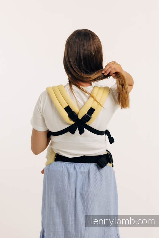 Nosidełko LennyLight z tkaniny skośno-krzyżowej (79% bawełna, 21% wiskoza bambusowa), rozmiar standard - LOLLIPOP  #babywearing