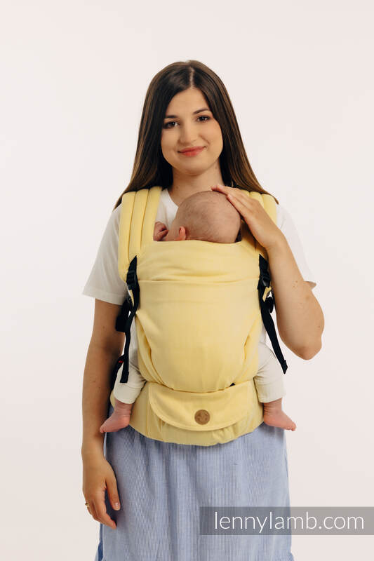 Nosidełko LennyLight z tkaniny skośno-krzyżowej (79% bawełna, 21% wiskoza bambusowa), rozmiar standard - LOLLIPOP  #babywearing