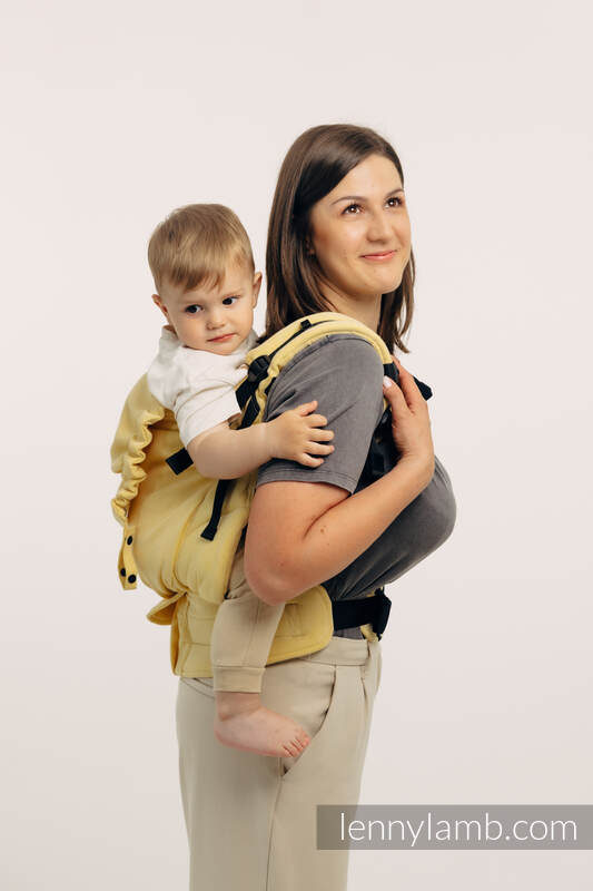 Nosidełko LennyPreschool  z tkaniny skośno-krzyżowej (79% bawełna, 21% wiskoza bambusowa), rozmiar preschool - LOLLIPOP  #babywearing