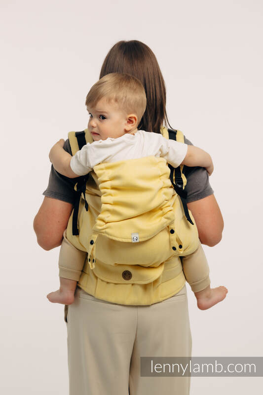 Nosidełko LennyPreschool  z tkaniny skośno-krzyżowej (79% bawełna, 21% wiskoza bambusowa), rozmiar preschool - LOLLIPOP  #babywearing