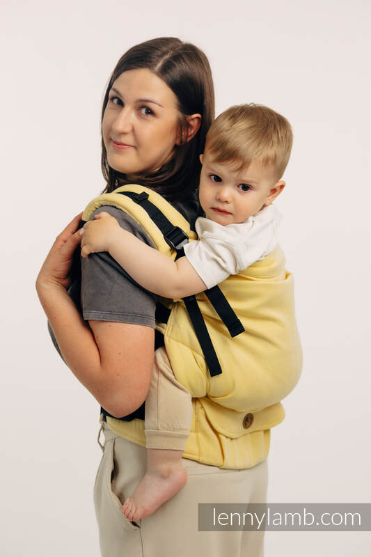 Nosidełko LennyPreschool  z tkaniny skośno-krzyżowej (79% bawełna, 21% wiskoza bambusowa), rozmiar preschool - LOLLIPOP  #babywearing
