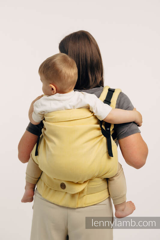 Nosidełko LennyPreschool  z tkaniny skośno-krzyżowej (79% bawełna, 21% wiskoza bambusowa), rozmiar preschool - LOLLIPOP  #babywearing