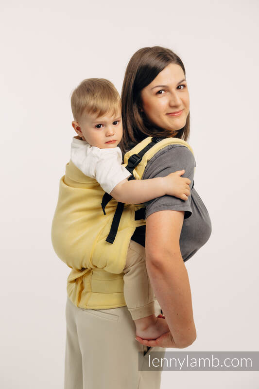 Nosidełko LennyPreschool  z tkaniny skośno-krzyżowej (79% bawełna, 21% wiskoza bambusowa), rozmiar preschool - LOLLIPOP  #babywearing