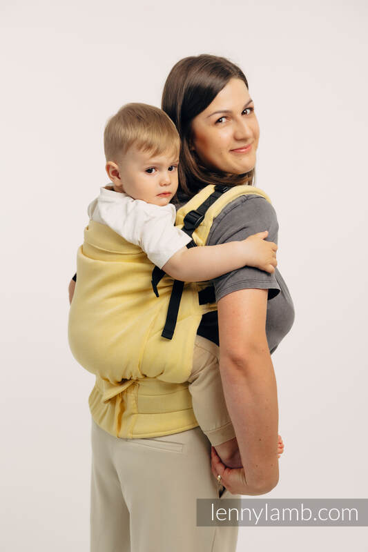 Nosidełko LennyPreschool  z tkaniny skośno-krzyżowej (79% bawełna, 21% wiskoza bambusowa), rozmiar preschool - LOLLIPOP  #babywearing